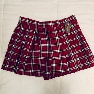 Red Plaid Skirt / School Girl Costume
